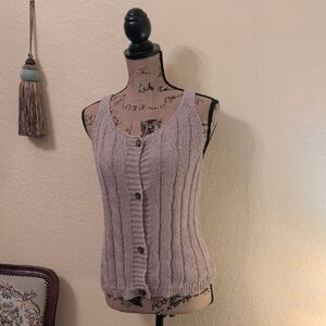 Knit Button-Up Tank Top